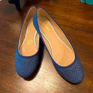 New Sparkling Rhinestones Navy Blue Sz 5.5